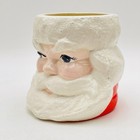 Relpo  Santa Claus Head Vase Planrer Dish Vintage 1960s Christmas