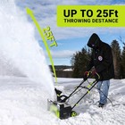 Dekopro 15a Corded Electric Snow Blower  20-inch  Dual Led  25ft Throw