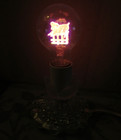 Vtg  Marked Aerolux Neon Light Bulb Ram Sheep Jumping Fence W  Glass Lamp Works 