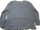 Nwt Unbranded Womens Size L Long Sleeve Shirt Black Crew Neck Pleated Hem Casual