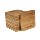 Blank Bamboo Coasters Ready For Engraving - Rounded square