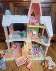 Vintage Playskool Dollhouse Grand Victorian Family Furniture Complete Huge Lot 