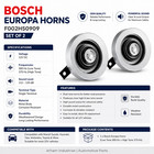Bosch F002h50909 Europa Horns -set Of 2  12v  300 375 Hz  112-120 Db 