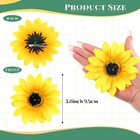 Yellow Clip On Fake Sunflowers 50 Pieces 3 7 Inch Artificial Silk Diy