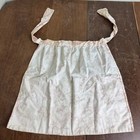 Vintage Handmade Pink Tan Paisley Motif Half Apron With 3 Pockets