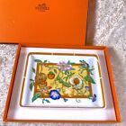 Hermes Paris La Siesta Rectangle Tray Sushi Plate Porcelain Tableware With Box