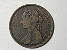 1891 1 2 Penny Half Penny Great Britain Coin