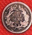 1860 Seated Liberty Silver - Half Dime - Us Coin