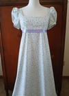 Regency Dress Romantic Era Bridgerton Jane Austen Historic 19th  Lavender Floral