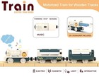 Motorized Train Set 3-piece Battery Powered Wooden Railway Thomas Brio