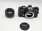  n mint  Minolta Xd Black Film Camera   Mc Rokkor-pf 50mm F1 7 From Japan