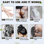 Black Hair Dye Shampoo 3 In 1 For Women men For Gray Coverage Instant Hair Color
