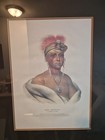 Mon-chonsia  Kansas Portrait Native American Mckenny Lithograph Framed