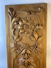 Antique Wooden Push Plate Handle Old Vintage Carved Wood Georgian 28x8