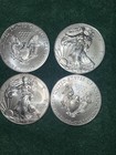 Lot Of 4 2015 From Sealed Roll American 1 Oz   999 Silver Eagles 