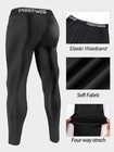 Thermal Men s Black Underwear Bottom Pants Long Johns Winter Fleece Lined Sports