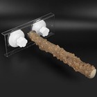 25cm Parrots Outdoor Portable Wood Standing Rod Pet Bird Shower Perch Anti-skid