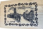 Vintage Portadown Co  Armagh Ireland Linen Tea Towel Wall Hanging