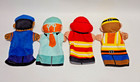 Melissa And Doug Plush  4  Hand Puppets Doctor Fireman Policeman Construction
