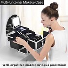 Makeup Train Case Organizer Box Professional Multi-purpose Cosmetic Storage W   