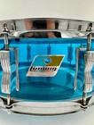 Ludwig Vistalite Snare Drum Blue 5   x14    Vintage 1970s 10-lug Original Rare