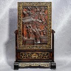 Incredible Large Antique Carved Wood Chinese Asian Table Screen