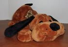 Dan Dee Collector s Choice Laying Brown   Black Plush Puppy Dog Stuffed Animal 