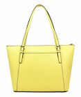 Nwt Michael Kors Ciara Large Top Zip Tote Leather Bag Sunshine