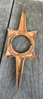 Vintage Copper Bronze Metal Starburst Door Escutcheon Mid-century Mcm Free Ship 