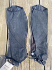 Horseware Ireland Extra Small Black Nubuck Suede Stretch Half Chaps