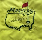 Bernhard Langer Signed Autograph Masters Flag Jsa Coa Undated Golf Pga