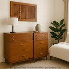 Antique Interior Wood Shutters With Wafer Sliders  Hardware  Slats Intact