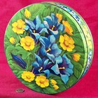 Vintage Tin Peek Frean   Co Empty Floral Biscuit Box Can Metal Container 8 wide