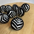 12 Pack Shower Curtain Hooks Black And White Round Bathroom Decor Set