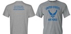 Raf Upper Heyford united Kindgom usaf 2-sided Shirt vinyl officially Licensed