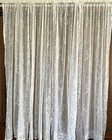 Set Of 4 Vintage Real Quaker Lace Net Curtain Panels Ivory White