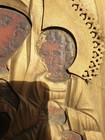 Antique 19thc Russian Orthodox Wood Icon  Virgin Smolensk Mother Of God   Christ