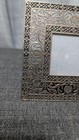 Vintage Metal Filigree Picture Frame 2x2 Ornate Square Design