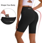 2 Pack Workout Shorts  8  Biker Shorts Women High Waist  Spandex Yoga Shorts