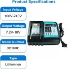 Dc18rc Replacement Charger  For Makita Lithium   ion 18v Battery Bl1830