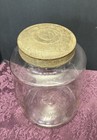 Antique Early Glass Apothecary Jar With Tin Lid Pontil 7 5    Tall Great Condition
