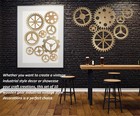10pcs Steampunk Decor Wooden Gear Set  Industrial Vintage Wheels For Wall Han   