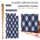 Blue Fathers Day Wrapping Paper Roll - Mini Roll - 17 Inch X 16 5 Feet -