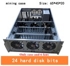 4u Server Case For Chia Mining 24disk Chassis Frame Rig Server Direct Connection