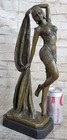 Bronze Sculpture  scarf Dancer  Art Deco Dancer Bronze Statue Hot Cast Home Deco