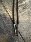 Vintage Compass Bolo Tie Western Neck Tie Red Stone Silver Tone Slide