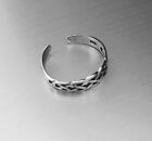 Daily Use For Women s Solid Metal Adjustable Toe Ring White Gold Plated Silver