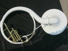 Sousaphone White 22  Bell Tuba  Of Pure Brass Metal   Case Box    Free Shipping