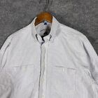 Vintage G h  Bass   Co  Weejun Oxford Shirt Size Medium Striped Ocbd Cotton Prep