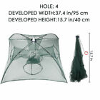 10 Holes Fishing Bait Trap Crab Net  Shrimp Cast Dip Cage Fish Foldable Umbrella